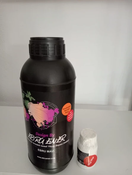 Ebru Ener Anka Vernikli Genel Yüzey Boyası Ebru Mavi 1000 gr. ve Katkı Maddesi 30 gr.