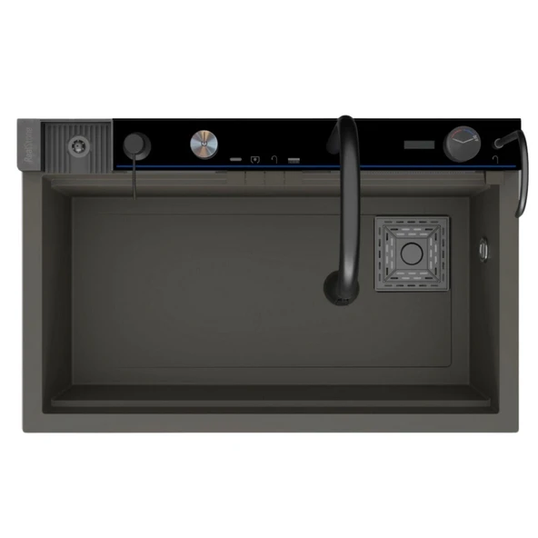 Real Stone Victoria Granit Akıllı Eviye Seti Gri 75.5X47 cm