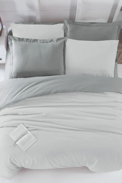 Çift Kişilik Nevresim Takımı Pamuklu Çift Taraflı Lastikli Çarşaflı - 7