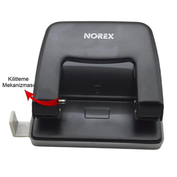 Norex Metal Delgeç 25 Sayfa Kapasiteli Siyah UH103-190 - 3