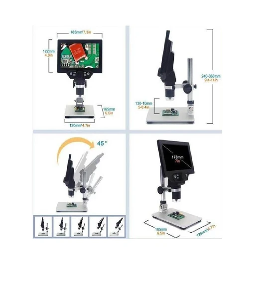 Class CMS-71 Lcd Ekranlı Mikroskop 7 inch 12Mp masa tipi 1200x büyütme - 2