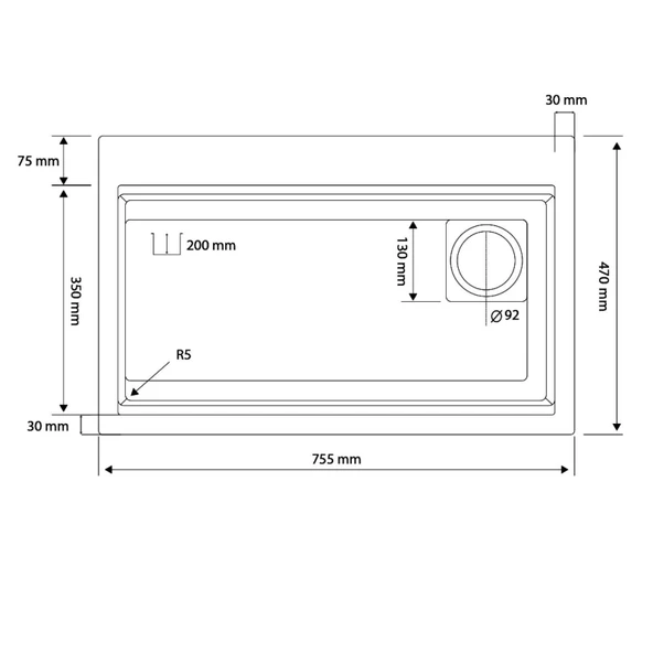 Real Stone Victoria Granit Akıllı Eviye Seti Gri 75.5X47 cm - 4