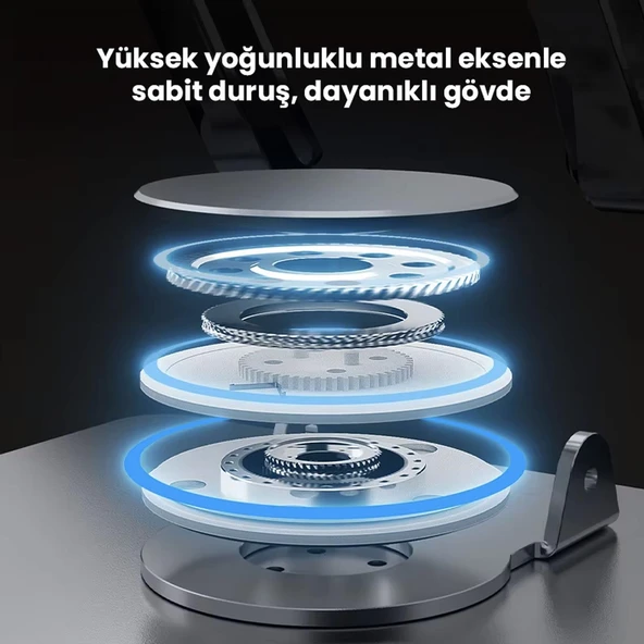 Upway 360 Derece Dönebilen Yükseklik Ayarlı Studio Style Alüminyum Laptop ve Tablet Standı - 10