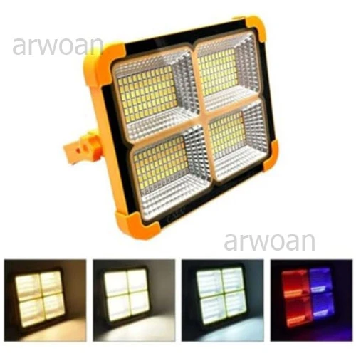 Portatif Solar LED Projektör Cata 200W Güneş Enerjili Seyyar LED Işık Taşınabilir Sokak Aydınlatması - 6