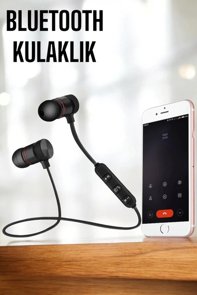 Mikrofonlu Kablosuz Sport Kulak İçi Mıknatıslı Kulaklık - 5