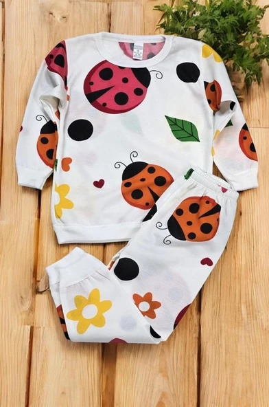 Uğur Böcekli Kız Bebek Pijama Takım - 2
