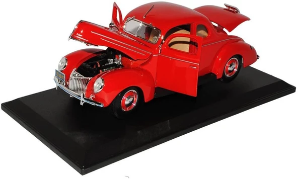 Maisto 1939 Ford Deluxe Kırmızı 1:18 Model Araba - 3