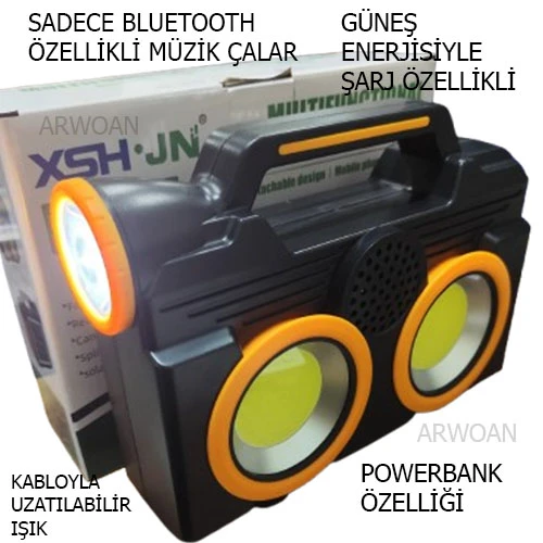 Arwoan kabloyla uzatılabilir fener sadece bluetooth'la çalışabilir ses bombası - 5