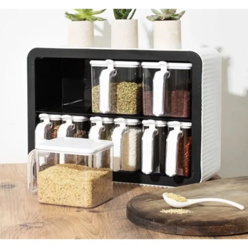 9'lu Standlı Kaşıklı Baharatlık Seti - 5