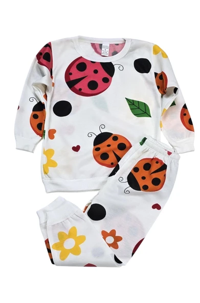 Uğur Böcekli Kız Bebek Pijama Takım - 4