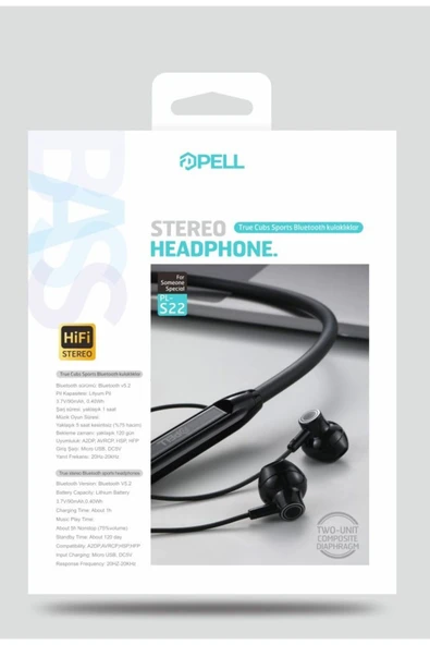 S22 Bluetooth 5.2 Sport Kulakiçi Kulaklık - Resim 8