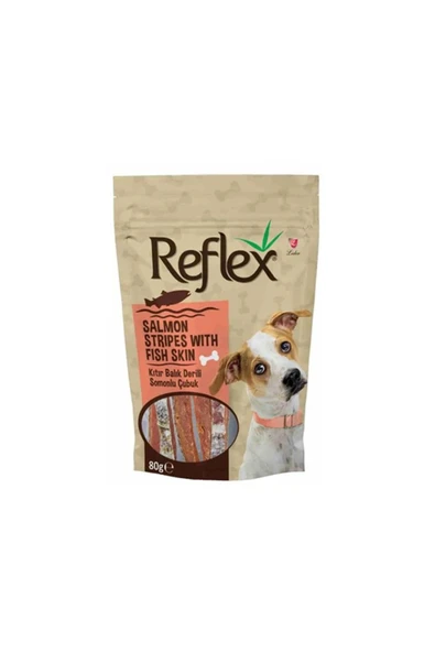 Reflex Köpek Ödülü Balık Deri Sargılı Somon Etli Çubuk 80 Gr