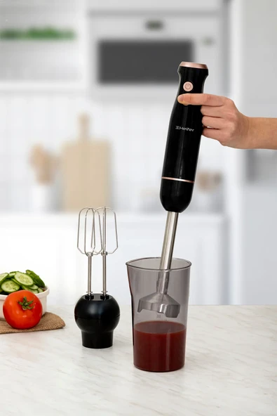 Heifer  Blender Seti Metal  + 2 Kademeli Modern Siyah  1500W  DC Motor - 2