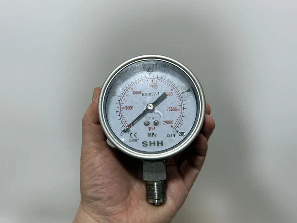 HP100 Ultra Yüksek Basınç Hidrolik El Pompa 100Mpa - Resim 6