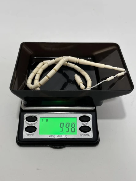 Kesme Fildişi Tesbih 9,97 Gram - Koleksiyonluk Fil Dişi Tespih - Resim 5