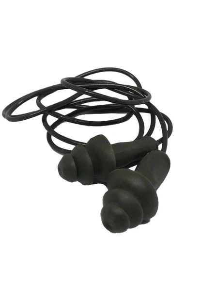 Kordon İpli Çam Tipi Silikon Kulak Tıkacı 10 Adet ürün görseli