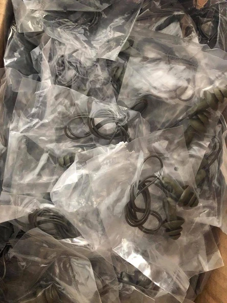 Kordon İpli Çam Tipi Silikon Kulak Tıkacı 10 Adet - Resim 8