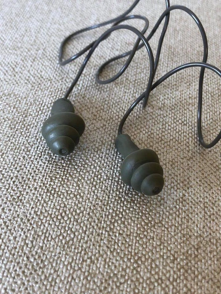 Kordon İpli Çam Tipi Silikon Kulak Tıkacı 10 Adet - Resim 6