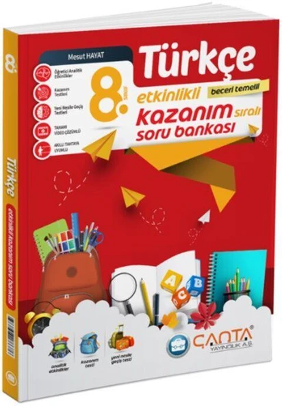 Çanta 8. Sınıf Türkçe Etkinlikli Kazanım Soru Bankası