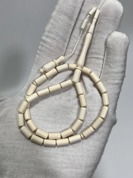 Kesme Fildişi Tesbih 9,97 Gram - Koleksiyonluk Fil Dişi Tespih - Resim 3