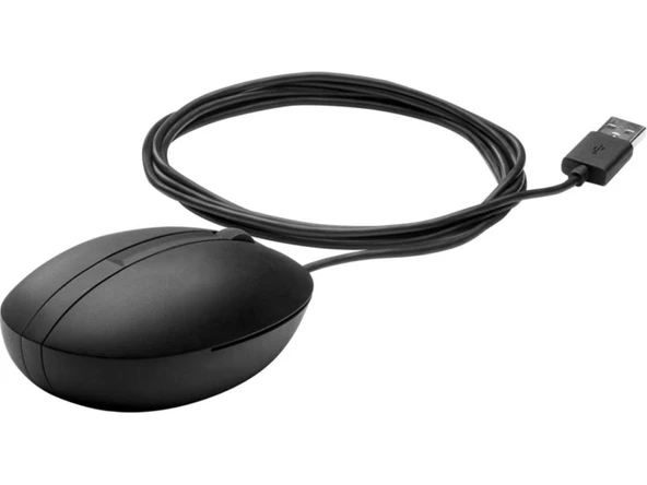 HP 320M 9VA80AA 1200Dpı Siyah Usb Kablolu Mouse Kablo Uzunluğu 1,8Mt - Resim 2
