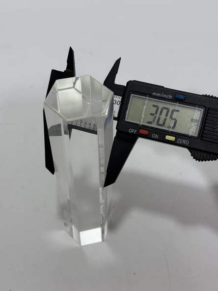 Dekoratif Altıgen Kristal Cam 130mm - Resim 5