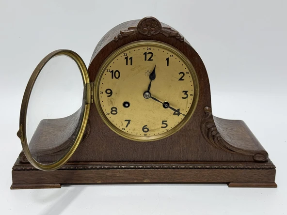 Junghans W203 Antika Mekanik Şömine Saati W001 - Resim 5