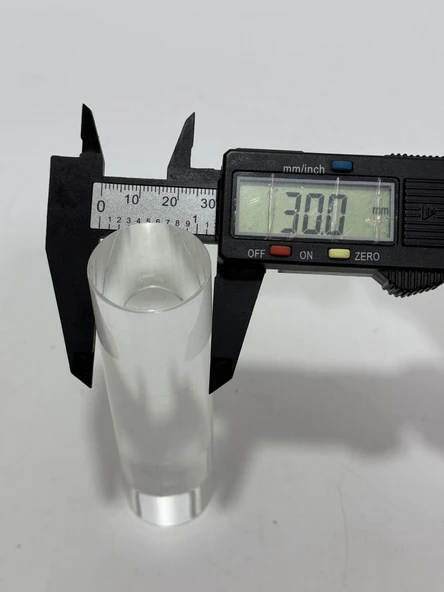 Dekoratif Silindir Kristal Cam 110x30mm - Resim 3