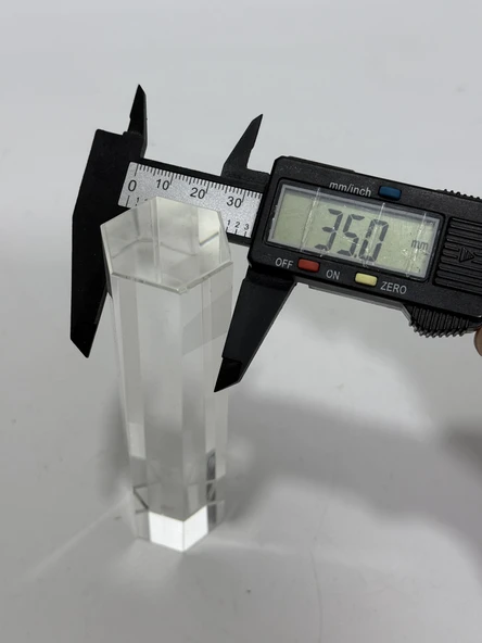 Dekoratif Altıgen Kristal Cam 130mm - Resim 4