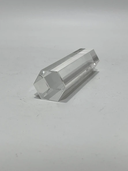 Dekoratif Altıgen Kristal Cam 130mm - Resim 3