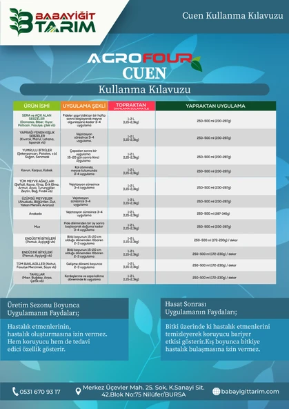 AGROFOUR CUEN SIVI BİTKİ GÜBRESİ 1 LT - 4