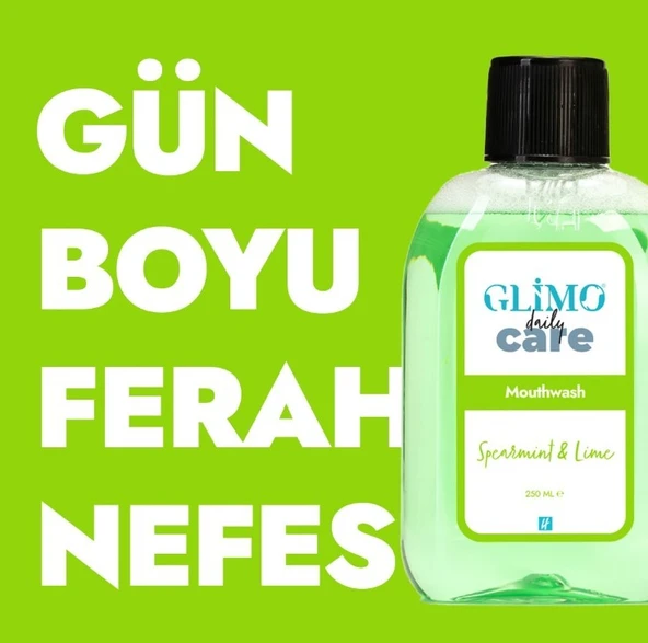 Glimo Daily Care Ağız Bakım Suyu Bahçenanesi Misket Limonu Nanesi 250 ml - 8