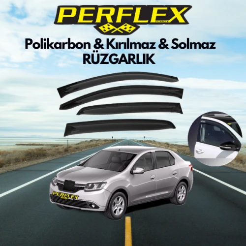 Perflex Polikarbon Kırılmaz Rüzgarlık V2 Düz Renault Symbol 2013+