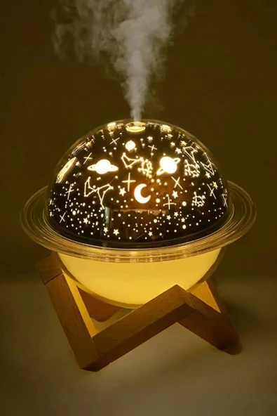 Hava Nemlendirici Masa ve Gece Lambası USB Projeksiyon Aromaterapi - 3