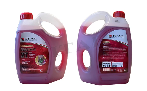 MOTORLU TESTERE/MOTORLU TIRPAN YAĞI İTAL 5 LİTRE 2T (İKİ ZAMANLI) SUPERMIX - Resim 2