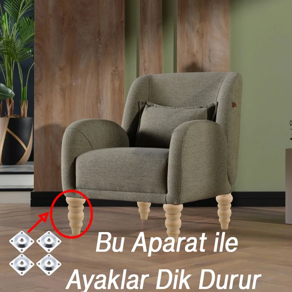 4 ADET Ahşap 17 cm Bağlantı Aparat Mobilya Koltuk Kanepe Berjer Ayağı Yükseltici Ayakları M8 Civata - 2