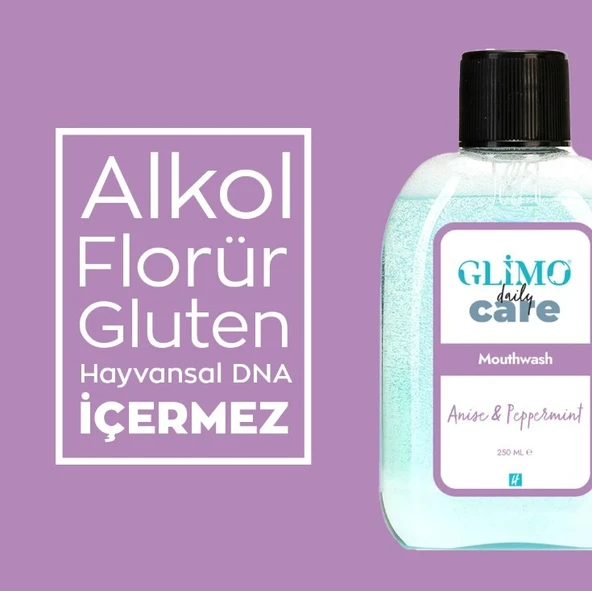 Glimo Daily Care Ağız Bakım Suyu Anason Nane 250 ml - 9