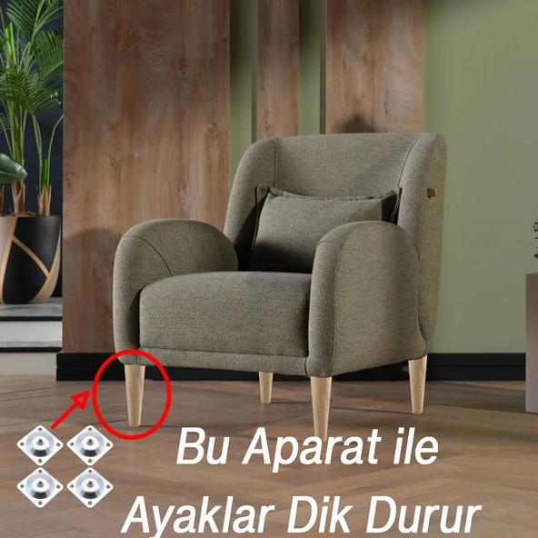 4 ADET Ahşap 18 cm Bağlantı Aparat Mobilya Koltuk Kanepe Berjer Ayağı Yükseltici Ayakları M8 Civata - 3