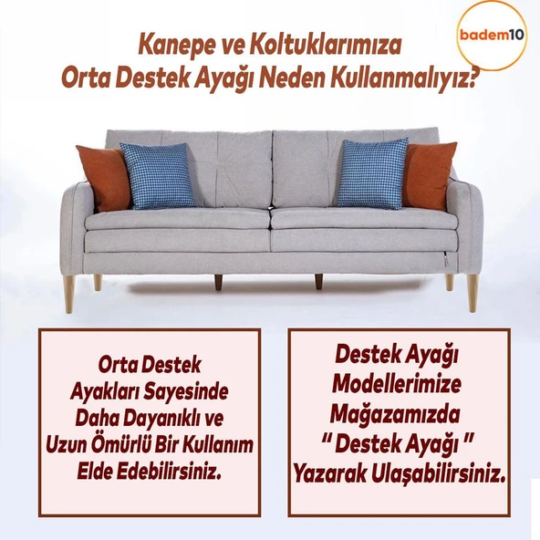 4 ADET Ahşap 18 cm Bağlantı Aparat Mobilya Koltuk Kanepe Berjer Ayağı Yükseltici Ayakları M8 Civata - 6