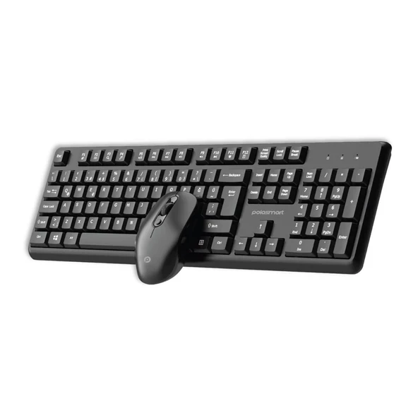 Polosmart PSK11 Kablosuz Q Klavye Mouse Set Sİyah