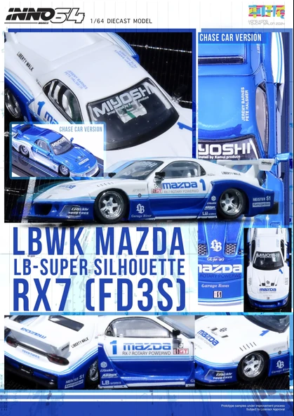 İnno 1/64 Mazda RX7 LB-SUPER Silhouette Hong Kong 2024