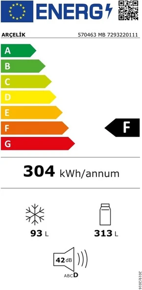 Arçelik 570463 MB 406 LT No-Frost Çift Kapılı Buzdolabı - 4