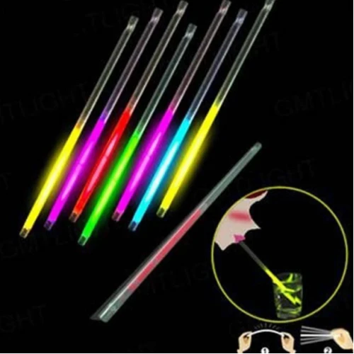 Karanlıkta Parlayan Glow  Fosforlu Pipet 3 Renk 3 Adet - Resim 2