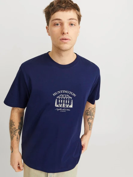 JORBOSTON GRAPHIC TEE SS CREW NECK Ocean Ocean M - Resim 6