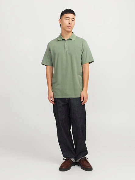 JPRBLUWILLIAM WASH SS POLO SN Dark Green Dark Green S - Resim 3