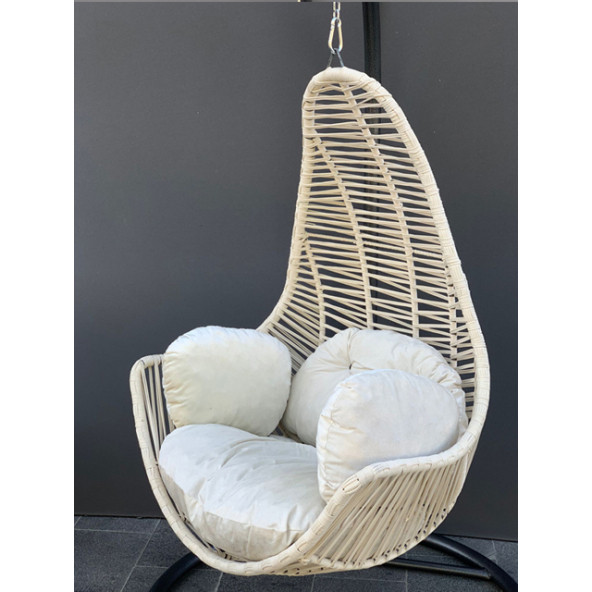 Bej Renk Tek Kişilik Bahçe Salıncağı - 2