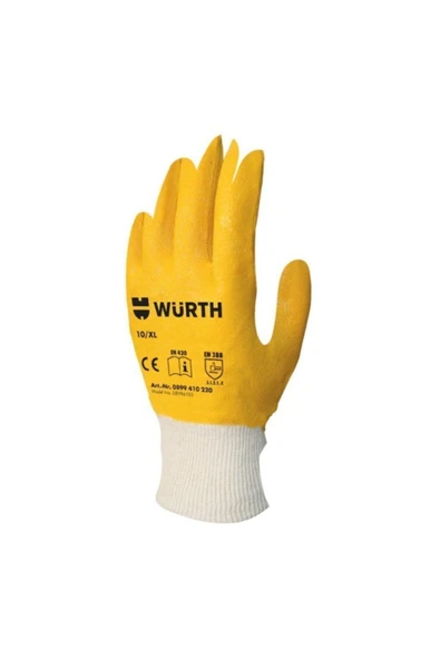 Würth Iş Güvenliği Eldiveni Kalın Nitril Sarı No:9/L ( 1 Çift ) - 2