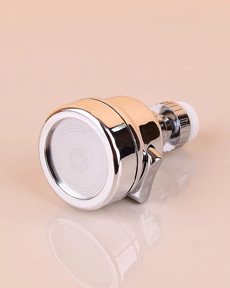 3 Fonksiyonlu Mutfak Lavabo Başlığı 360 Derece Döner Musluk Ucu Tasarruflu Krom - 3