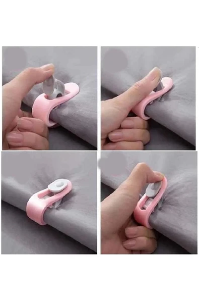 10 Adet Iğnesiz Yorgan Çarşaf ve Perde Tutucu Sabitleyici Kaydırmaz Nevresim Örtü Düzenleyici Klips - 6