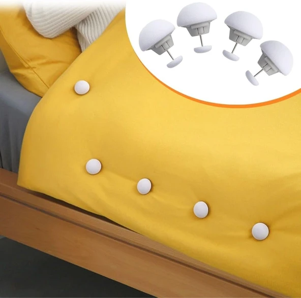 4 Adet Mantar Yorgan Klipsi Battaniye Klipsi Battaniyelerin Kilit Kaymaz Klips Yorgan Klipsi - 6